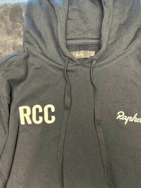 Rapha Rcc Hoodie S Long Sleeve Pullover Sweatshirt Black Cycling Club Logo